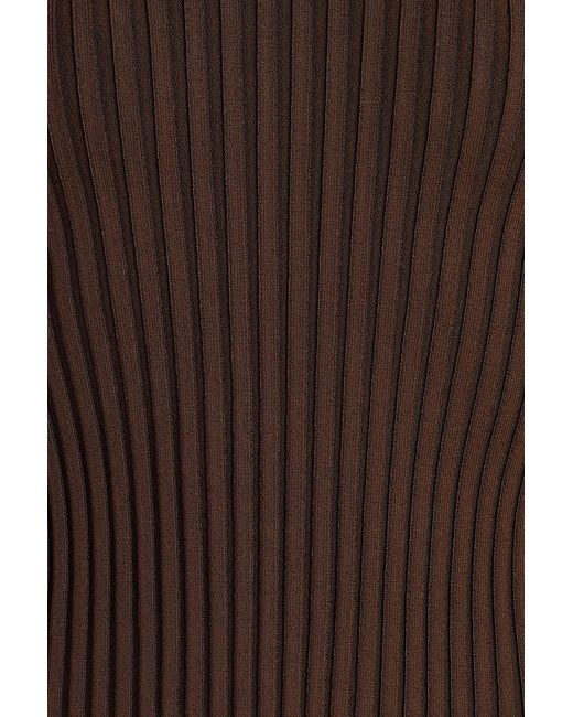 Jacquemus Brown Oro Ribbed-knit Sweater