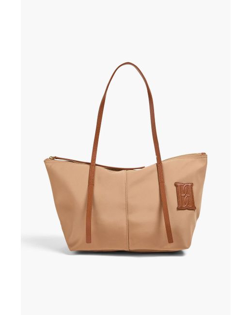By Malene Birger White Nabella Leather-Trimmed Shell Tote