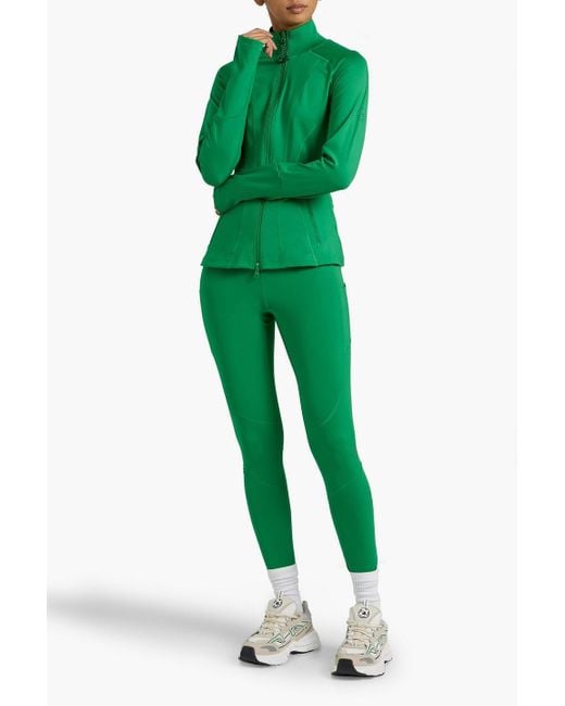 Adidas By Stella McCartney Green Perforierte Leggings