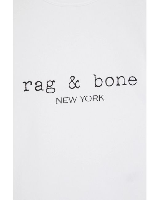 Rag & Bone White Printed Cotton-jersey T-shirt