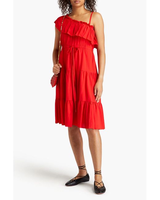 RED Valentino Red Tie Crepe Dress