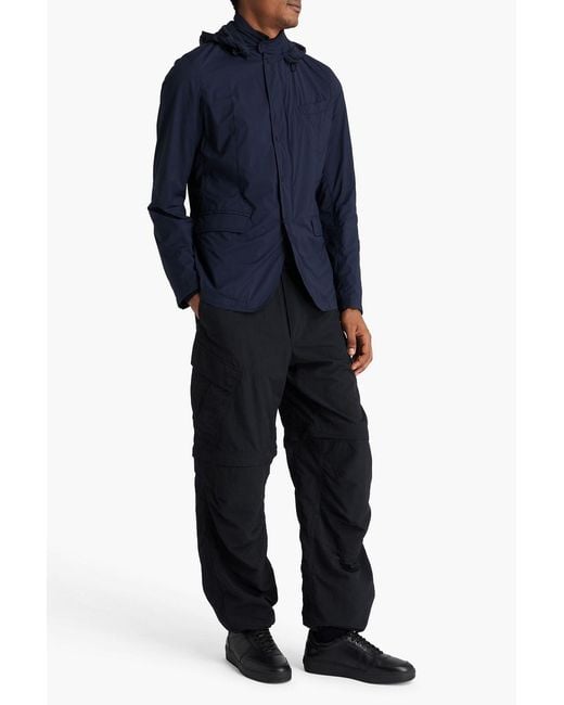 Herno Blue Shell Hooded Jacket for men