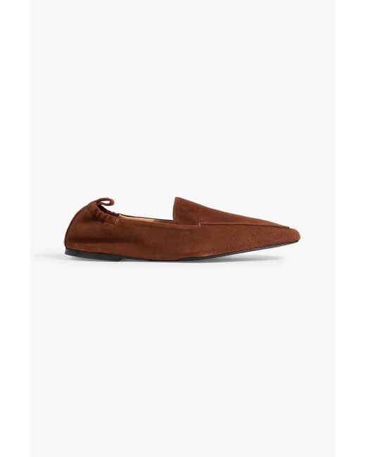 Totême  Brown The Travel Suede Loafers