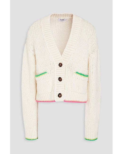 Re/done Natural 90s Embroidered Cotton Cardigan