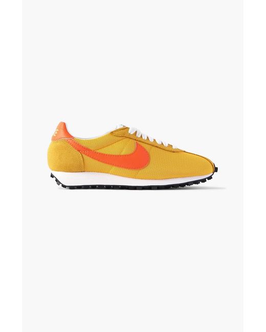 Nike Yellow Ld-1000 Leather And Suede-Trimmed Mesh Sneakers