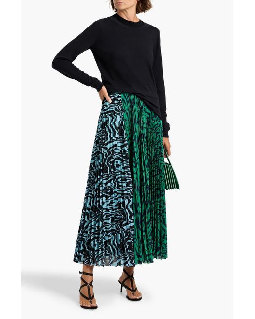 3.1 Phillip Lim Blue Cutout Wool-blend Sweater