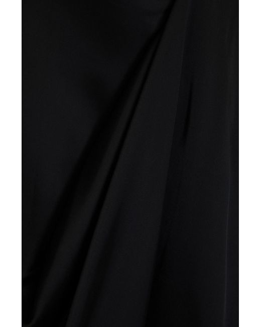 J.W. Anderson Black Minirock aus satin mit drapierung