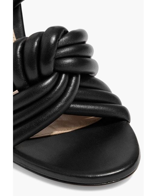 Gianvito Rossi Black Ottavia Twisted Leather Mules