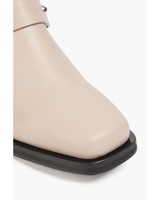 Ganni White Slingback-pumps aus einer ledermischung mit verzierung