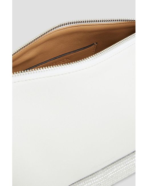 J.W. Anderson White Bumper schultertasche aus leder mit kristallverzierung