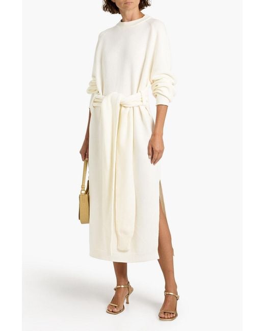 Tibi Natural Blair Wool-Blend Midi Dress