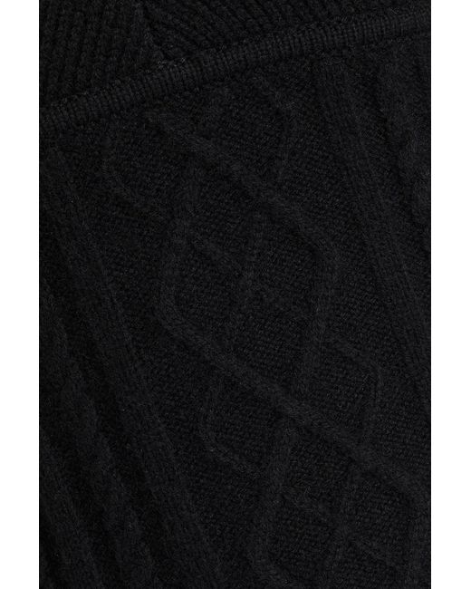 Co. Black Cable-knit Cashmere Tank