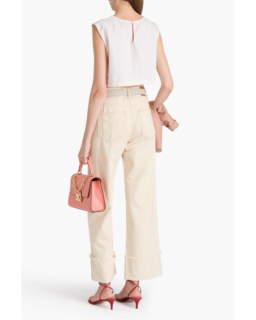 10 Crosby Derek Lam Natural Koren High-rise Straight-leg Jeans