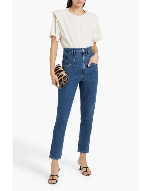 Isabel Marant Blue Padeloisasr High-Rise Tapered Jeans