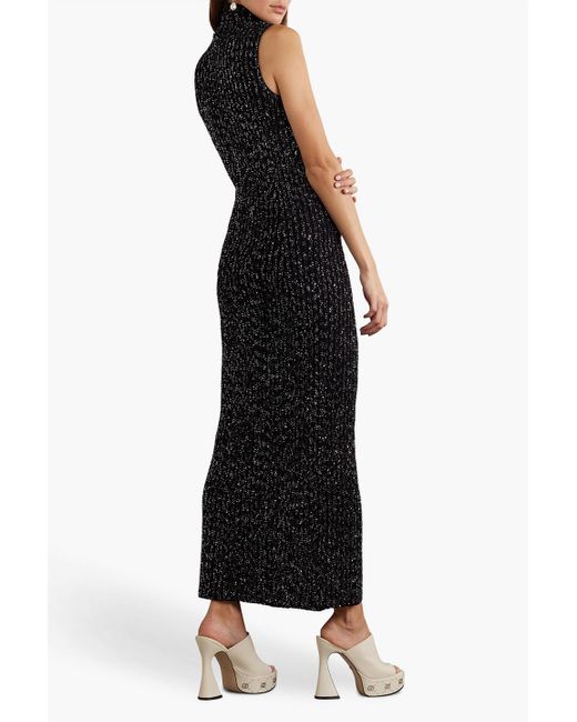 Missoni Black Sequined Crochet-knit Maxi Dress