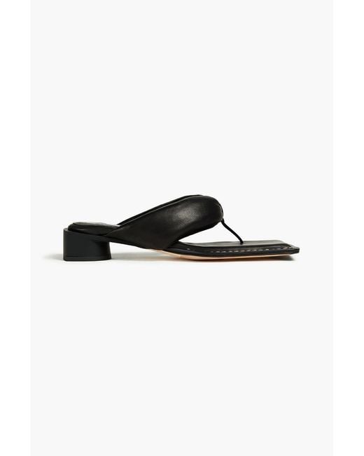 Miista Black Anais Padded Leather Sandals