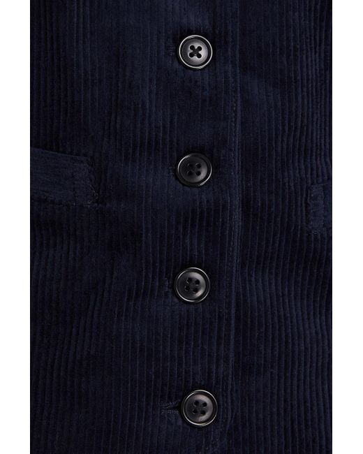 Alex Mill Blue Sloane Cotton-corduroy Vest
