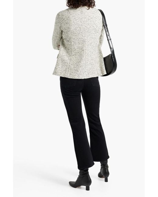 Rag & Bone White Elise Bouclé-tweed Blazer