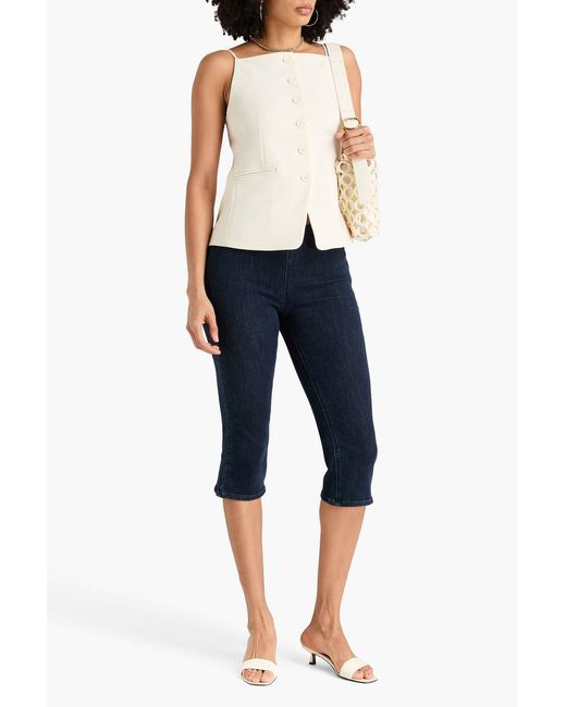 Staud Natural Una Crepe Top