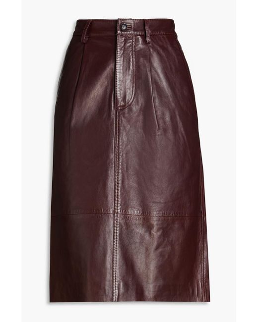 Ba&sh Purple Urban Leather Skirt