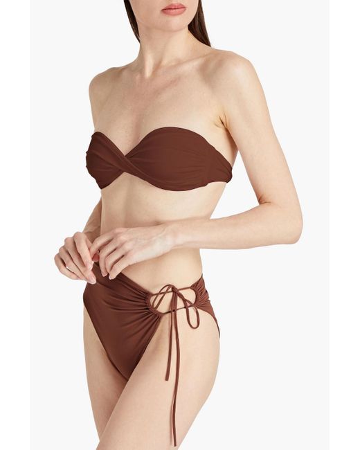 Magda Butrym Brown Hoch sitzendes bikini-höschen mit cut-outs