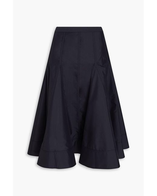 3.1 Phillip Lim Blue Flared Cotton-Blend Poplin Midi Skirt