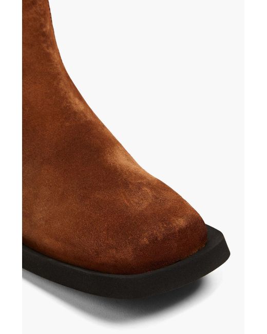 Ganni Brown Suede Chelsea Boots