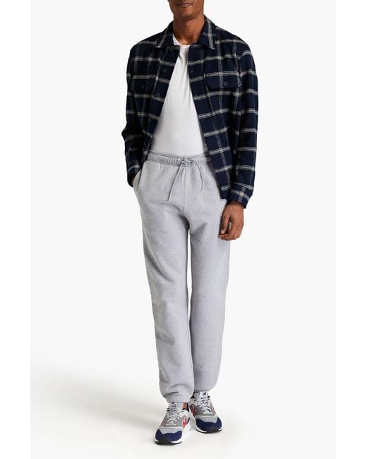 Sandro Blue Checked Cotton And Wool-blend Twill Shirt for men