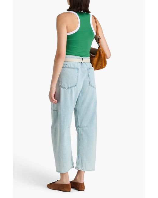 Rag & Bone Green Mia Pima Cotton-Jersey Tank
