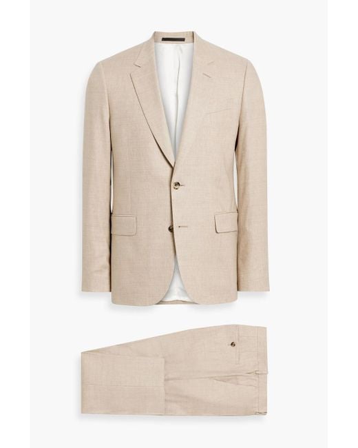 Paul Smith Natural Linen And Wool-Blend Suit for men