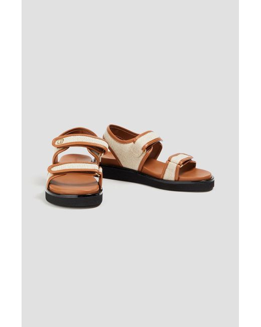 Claudie Pierlot White Leather And Canvas Sandals