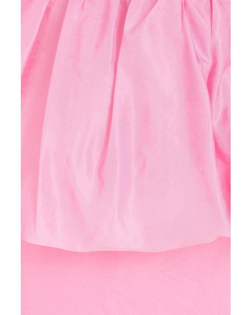 ROTATE BIRGER CHRISTENSEN Pink Layered Moire Maxi Skirt
