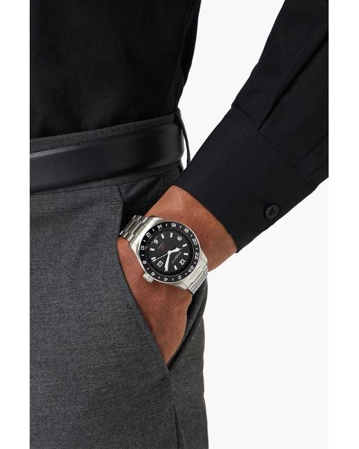Montblanc Gray 1858 Gmt Automatic 42Mm Stainless Steel Watch, Ref No. Mb129615 for men