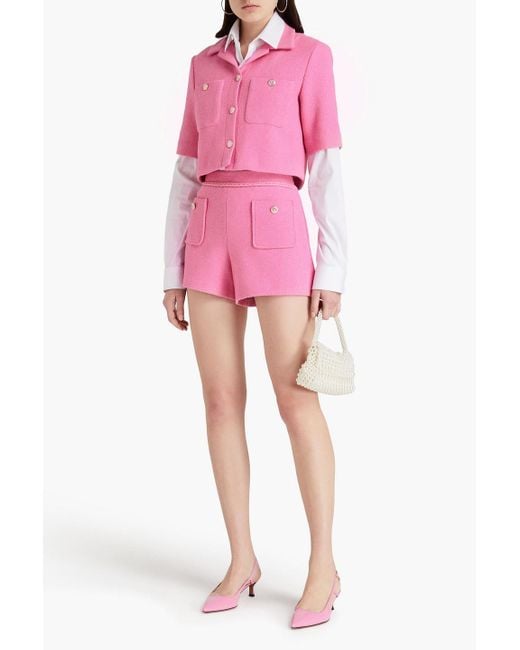 Maje Pink Shorts aus tweed