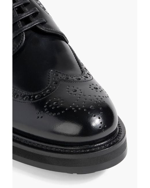 Dolce & Gabbana Black Glossed-leather Brogues for men