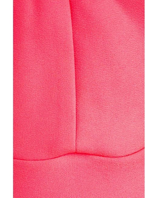 Alex Perry Pink Off-the-shoulder Neon Crepe Midi Dress