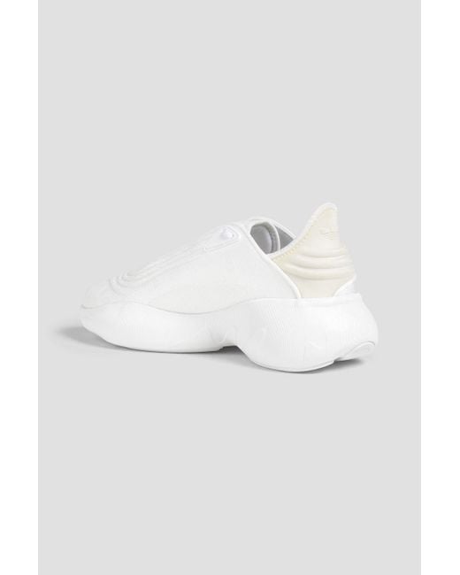 Adidas Originals White Adifom Sltn Neoprene And Woven Sneakers for men