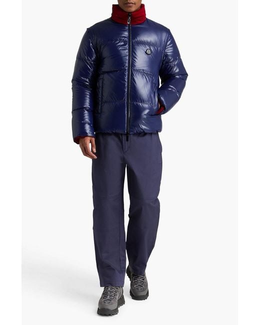 Moncler Blue Throttle Quilted Shell Down Jacket for men