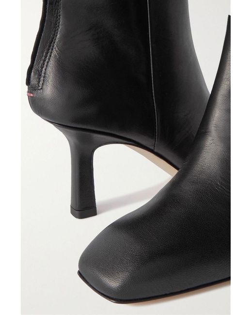 Aeyde Black Lola Leather Ankle Boots