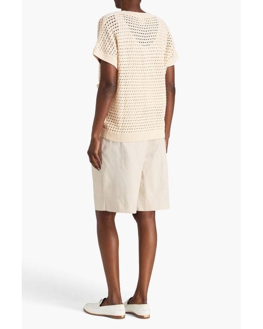 Varley Natural Crocheted Cotton Cardigan