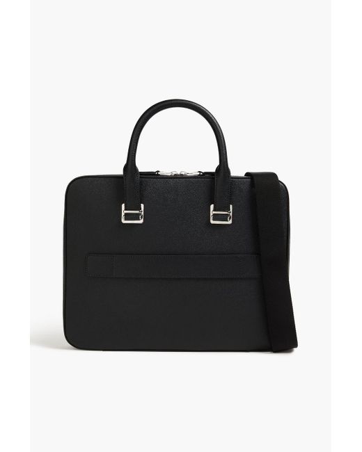 Dunhill Black Cadogan Pebbled-Leather Briefcase for men