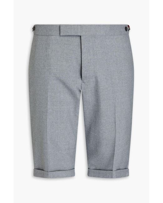 Thom Browne Gray Wool-Blend Shorts for men