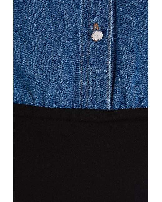 Sandro Blue Denim Bodysuit