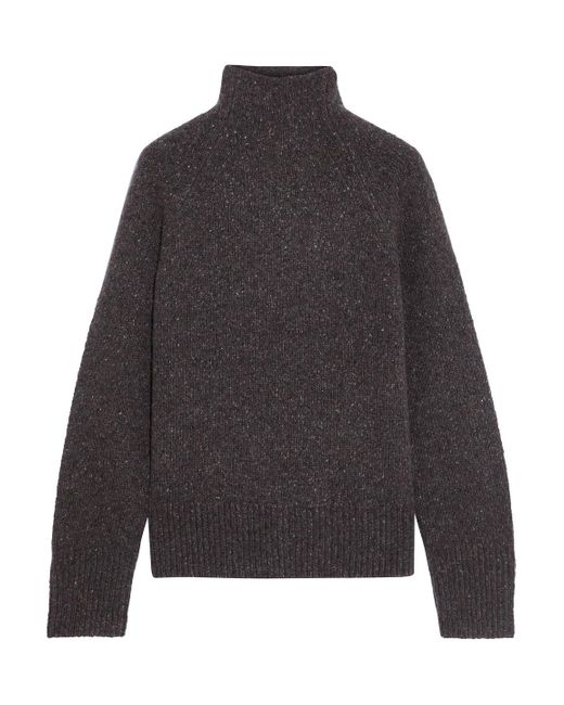 Vince Gray Donegal Cashmere Turtleneck Sweater