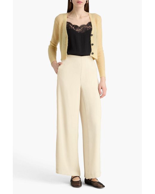 Rag & Bone Natural Blanca Satin Wide-Leg Pants