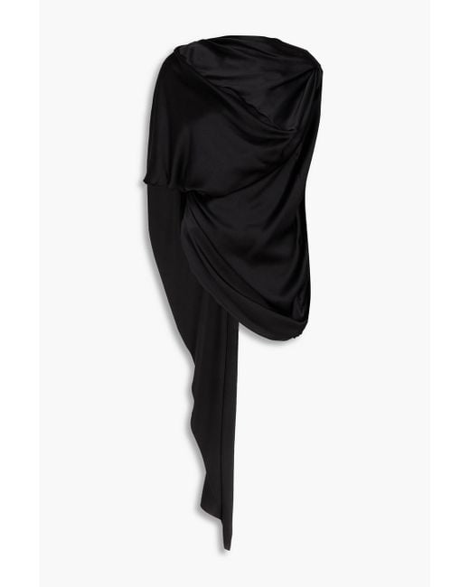 Roksanda Black Drapiertes oberteil "seraphine" aus seidensatin