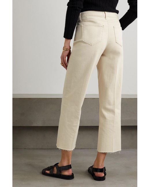 L'Agence Natural Wanda verkürzte, hoch sitzende jeans mit weitem bein