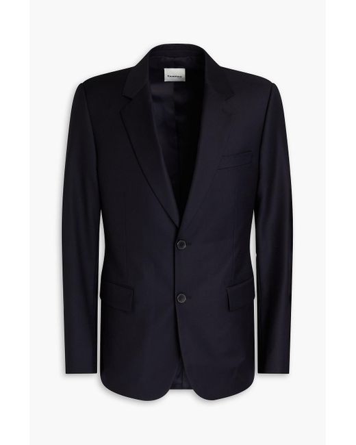 Sandro Blue Slim-fit Wool-twill Blazer for men