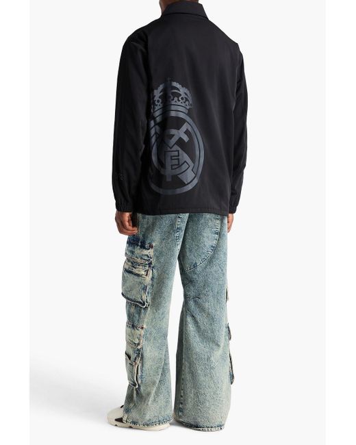 Y-3 Black Printed Twill Jacket for men