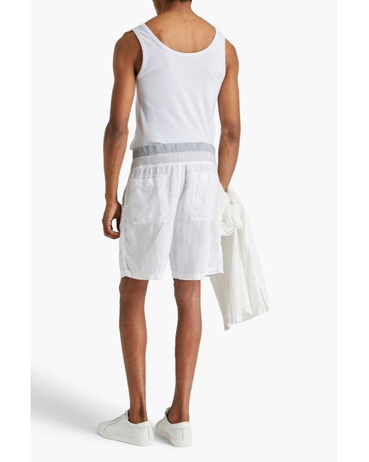 James Perse Blue Linen Shorts for men